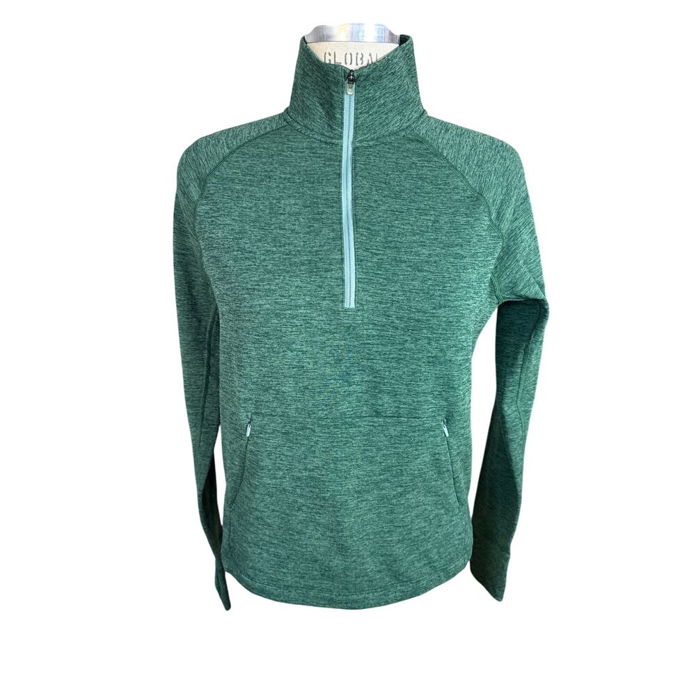 Outdoor Voices Green Quarter Zip Sweater Size Small